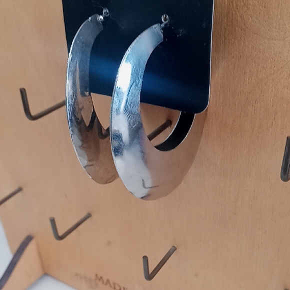 Silver Hoop Earrings - Picture 1 of 1